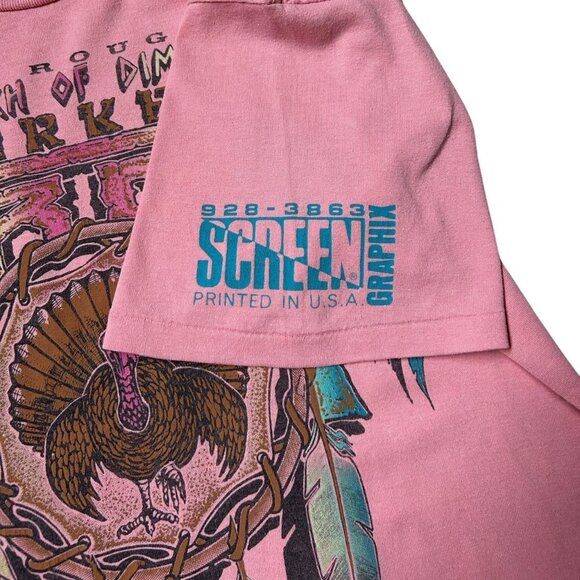 90s vintage Baton Rouge Turkey Trot Race T-shirt Single Stitch Charity Run. - Picture 6 of 6